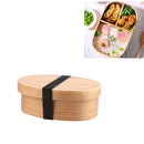 Wood Environmental Protection Tableware Portable Lunch Box Bento Box, Style:Single Layer(Wood Color)