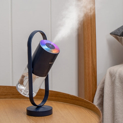 200ML Magic Projection Anion Air Humidifier Essential Oil Diffuser Cool Mist Air Purifier with 7 Color Lights(Blue)