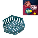 3 PCS Fruit Basket Living Room Snack Plate Creative Fruit Basin Home Kitchen Drain Basket(Blue)