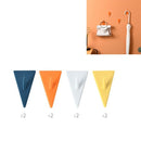 8 PCS Mixed-color Invisible Triangle Hook Behind Kitchen Bathroom Door Nail-free Room Coat Hook( DownTriangle)