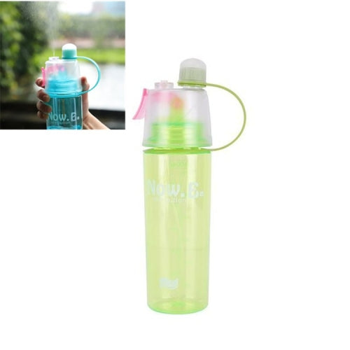 Creative Spray Water Bottle Sports Bottle Portable With Lid Summer Hydration Beauty Plastic Cup, Size:600 ML(Green)