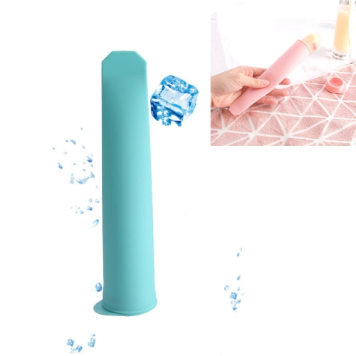 2 PCS Summer Handheld Silicone DIY Cylindrical Ice Cream Popsicle Mold with Cover(Green)