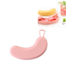 DIY Ice Cube Mold Creative Fruit Shape Ice Box with Lid, Style:Banana(Pink)