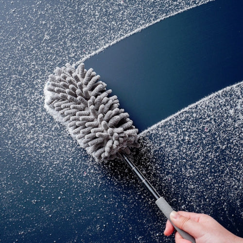 4 PCS Electrostatic Dust Removal Feather Duster Household Retractable Bending Dust Removal Cleaning Brush Random Color