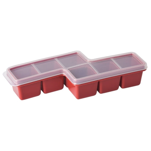 Homemade Building Blocks Style Ice Lattice Mini Creative Silicone Frozen Ice Cube Mould(Red)