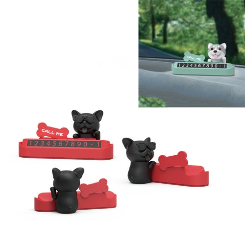 Temporary Stop Sign Creative Cute Number Moving License Plate Car Decoration, Colour:Fadou Cool Red