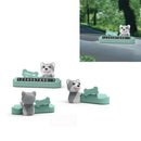 Temporary Stop Sign Creative Cute Number Moving License Plate Car Decoration, Colour:Husky Maca Green