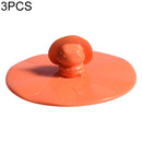3 PCS Floor Drain Cover Deodorant Sink for Toilet Sewer, Size:L(Orange)