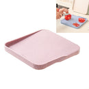 Dormitory Household Wheat Stalk Mini Non-stick Surface Fruit Cutting Board(Pink)