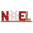 3 PCS Christmas Decoration Items Wooden Letter Ornaments Desktop Printing Ornaments(NOEL Models)