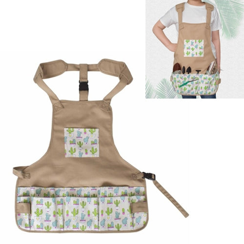 MTP-330 Multifunctional Khaki Canvas Garden Tool Storage Apron