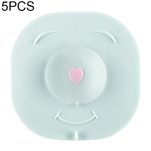 5 PCS Home Kitchen Sink Filter Mesh Floor Drain Cover Bathroom Hair Anti-blocking Artifact, Size:S(Blue)