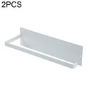 2 PCS Punch-free Wall-mounted Bathroom Kitchen Roll Holder Towel Rack(White)
