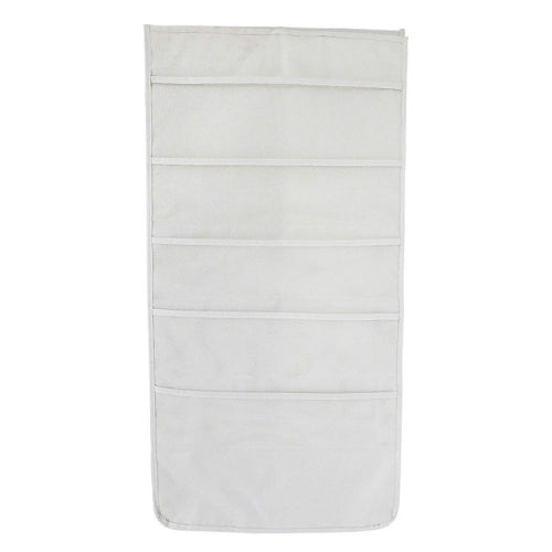 2PCS 30 Grid Double-sided Oxford Cloth Bra Underwear Panties Storage Hanging Bag, Style:Ordinary Models (5+10 grids)(Beige)