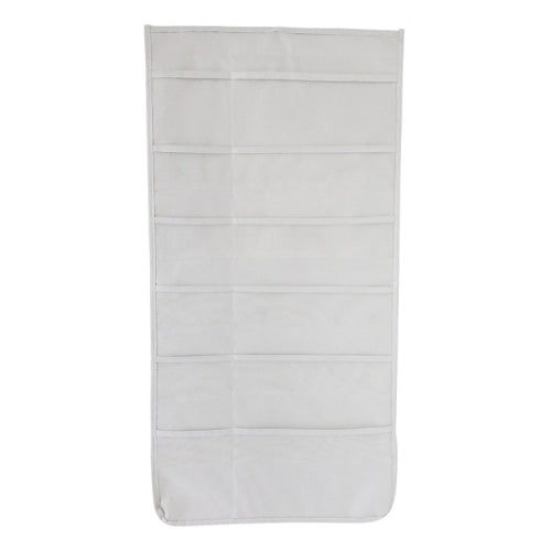 2PCS 30 Grid Double-sided Oxford Cloth Bra Underwear Panties Storage Hanging Bag, Style:Upgraded Models (12+18 grids)(Beige)