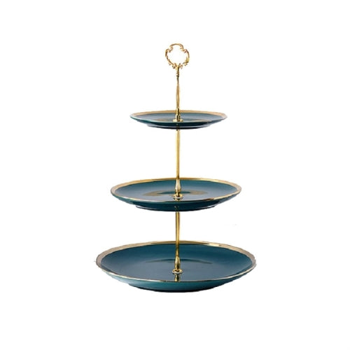 Creative Emerald Dessert Plate with Phnom Penh Fruit Plate, Style:Three-layer