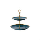 Creative Emerald Dessert Plate with Phnom Penh Fruit Plate, Style:Large Two-layer