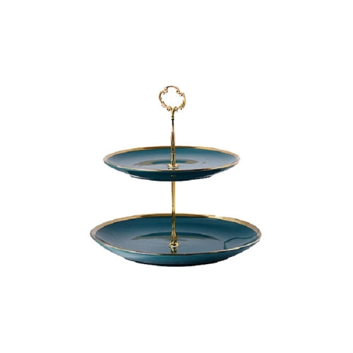 Creative Emerald Dessert Plate with Phnom Penh Fruit Plate, Style:Large Two-layer