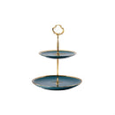 Creative Emerald Dessert Plate with Phnom Penh Fruit Plate, Style:Small Two-layer