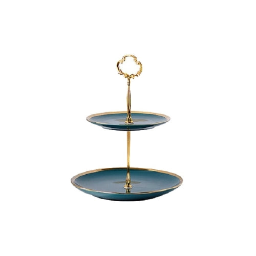 Creative Emerald Dessert Plate with Phnom Penh Fruit Plate, Style:Small Two-layer