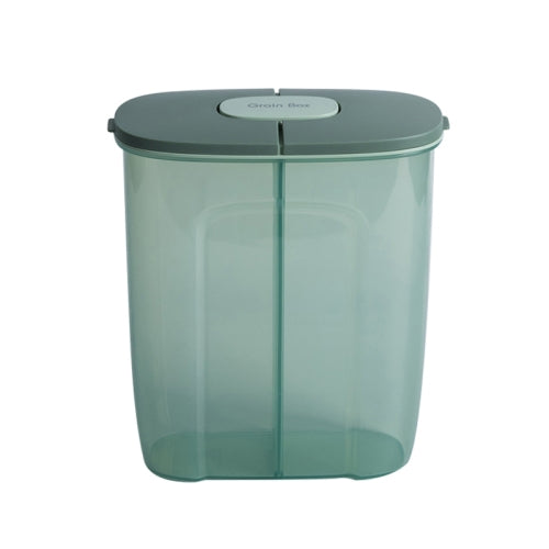 Kitchen Storage Large-capacity Storage Tank Multi-grain Tank Transparent Sealed Box(Green)