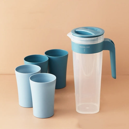 Thickened High Temperature Resistant PP Material Transparent Large Capacity Cold Kettle With Lid(Blue)