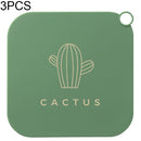 3 PCS Sewer Deodorant Cover Sealing Plug Silicone Bathroom Toilet Floor Drain Deodorant(Green Cactus)