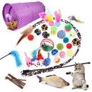 28 in 1 Pet Cat Toy Feather Mouse Funny Cat Channel Sisal Ball Molar Toys