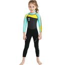 DIVE & SAIL WS-18818 Children Diving Suit One-piece Warm Snorkeling Surfing Anti-jellyfish Swimsuit, Size:L(Gray Green Sleeve)