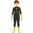 DIVE & SAIL M150501K Children Warm Swimsuit 2.5mm One-piece Wetsuit Long-sleeved Cold-proof Snorkeling Surfing Anti-jellyfish Suit, Size: S(Gray)