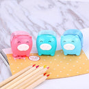 10 PCS Deli 0557 Cute Pig Pencil Sharpener Mini Pencil Sharpener Random Color Delivery