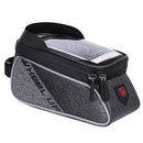 WHEEL UP 020-1 Anti-splashing Bicycle Front Bag Mountain Bike Front Beam Bag Tube Bag Riding Equipment(Black)