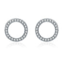 Geometric S925 Sterling Silver Earrings with Gemstone Earrings