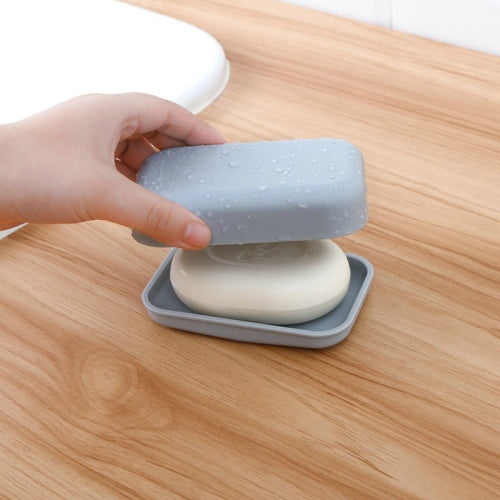 7 PCS Double-layer Soap Box Portable Travel Soap Tray With Lid Draining Random Color