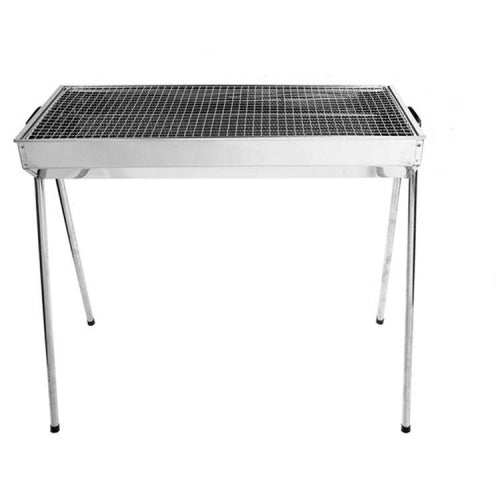 HZ-003 BBQ Grill Outdoor Portable Stainless Steel Stove Household Charcoal Barbecue Rack, Grill/pan specifications: L