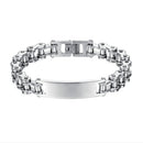 OPK 1087 Men Bracelet Personality Motorcycle Chain, Color:Steel Color