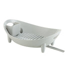 Tableware Storage Drain Dish Rack Multi-function Kitchen Utensil Rack(Gray)