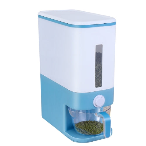 Household Kitchen Waterproof Moisture-proof Large-capacity Rice Storage Box Rice Flour Storage Tank(Blue)