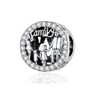 S925 Sterling Silver Beads DIY Bracelet Charm Family Hollow Jewelry Accessories