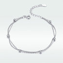 Sterling Silver S925 Women Bracelet Jewelry Platinum Plated Jewelry Silver Bracelet