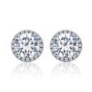 Zircon Earrings Sterling Silver Simple Girls Earrings