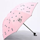 Cartoon Creative Children Umbrella Sunscreen Vinyl Small Fresh Folding Umbrella(Pink)