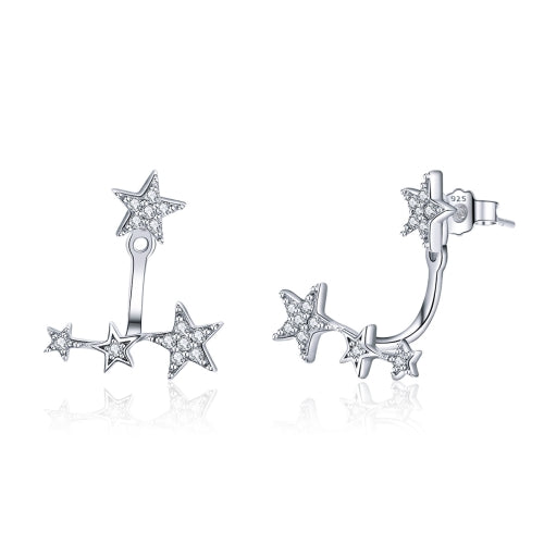 S925 Sterling Silver Star Earrings Simple Silver Earrings