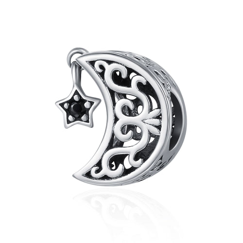 S925 Sterling Silver Star And Moon DIY Bead Accessories