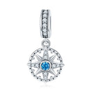 S925 Sterling Silver Pendant Compass Necklace Pendant