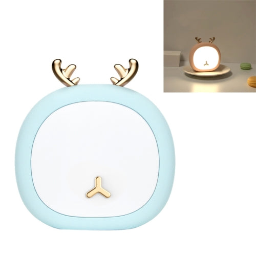 Creative Multifunctional USB Charging Reading Lamp Bedside Soft Night Light, Style:Deer(Blue)