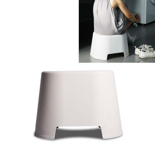 Plastic Stool Children Bathroom Non-slip Small Stool Living Room Shoe Stool, Size:34x26.2x24.5cm(Apricot)