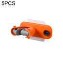 5 PCS Mop Clip Mop Hook Non-marking Sticker Mop Rack(Orange)