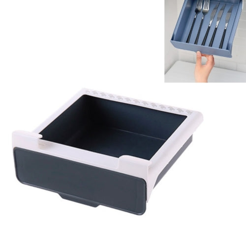 2 PCS Hidden Drawer Storage Box Sticky Cabinet Partition Hanging Storage Box(Green)