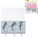 3 PCS Homemade Handmade DIY Cartoon Fruit with Lid Silicone Ice Cream Mold Making Ice Tray, Style:Fruit Vegetable Paradise(Blue)